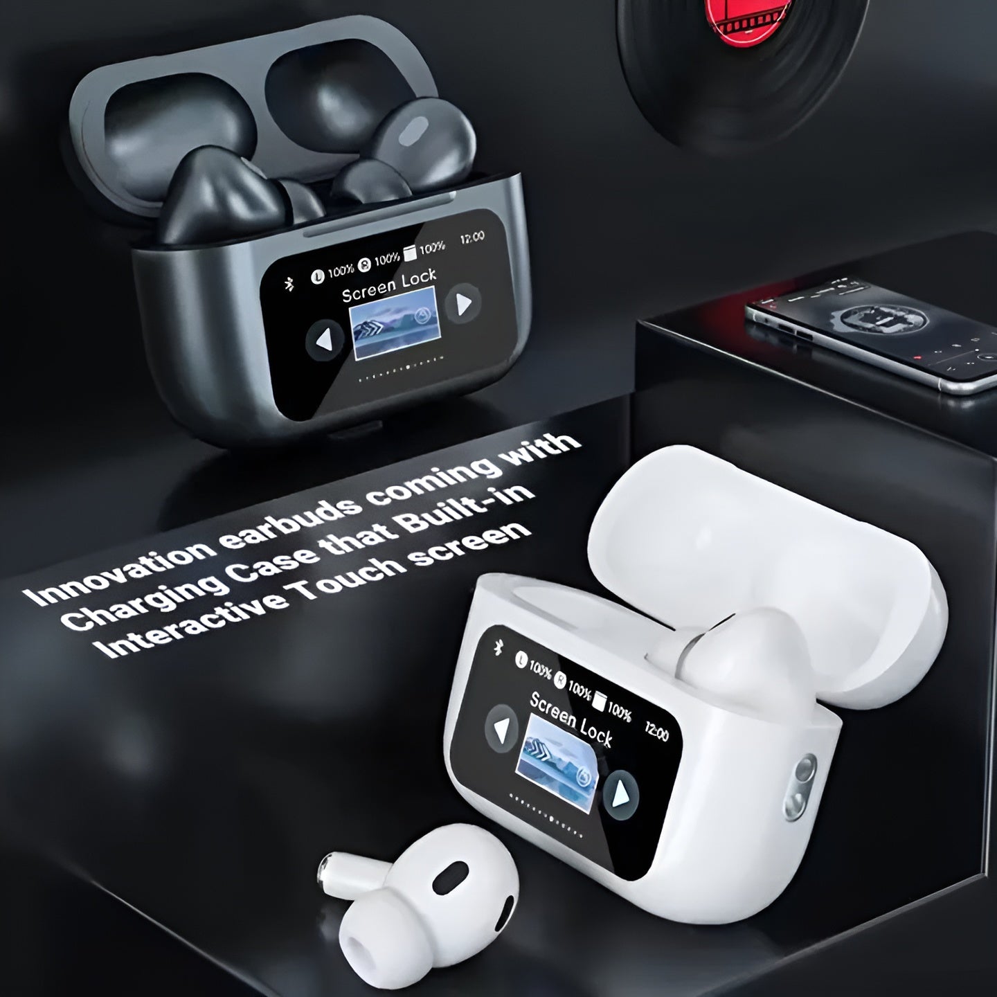 A9 Pro Airpods Pro | Screen Airpods | Anc & Twc Wireless Airpods